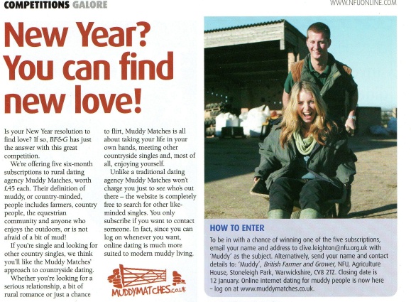 NFU British Farmer & Grower: “New Year? You can find new love!”