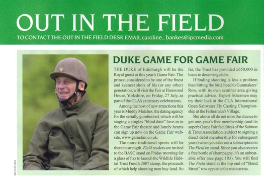 The Field: “Duke Game for Game Fair”