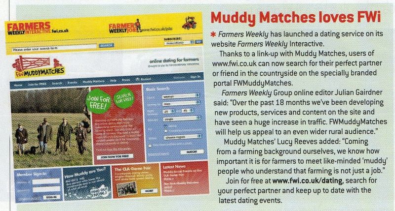 Farmers Weekly: “Muddy Matches loves FWi”