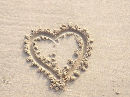 Love Heart drawn in the Sand