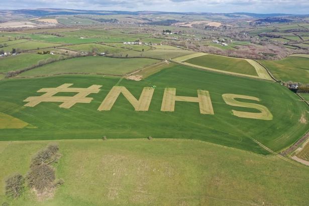 Farmers send muddy messages of support to NHS
