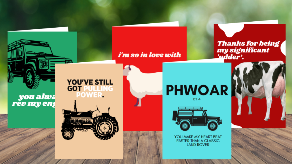 Muddy Valentine’s card collection takes a playful look at country love